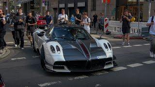 6 MILLION EUROS PAGANI HUAYRA BC ROADSTER DRIVING IN DÜSSELDORF!