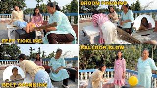 Broom Pinching & Spenking / Tikling Gudgudi / Balloon Game / Priyasheetalgamez