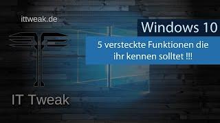 Windows 10 - TOP 5 versteckte Funktionen und Tricks die ihr kennen solltet |4K