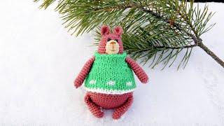 МК Медведь в кофте. Вязаная игрушка медведь крючком | Crochet bear pattern