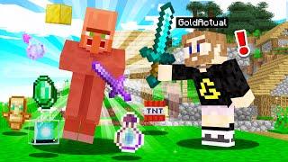 Minecraft Manhunt, But Villagers Drop OP Items...