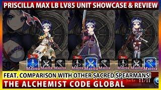 Priscilla Max Limit Break Lv85 Unit Showcase & Review (The Alchemist Code)