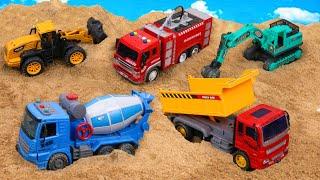 Rescue construction vehicles with crane truck | Police car and truck toy stories | ENJO Car Toys