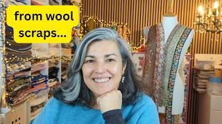 Finished wool scraps bags and a visit to Amsterdam's west for trimmings!