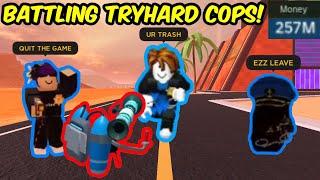 BATTLING $250M TOXIC TRYHARD COPS in Roblox Jailbreak!