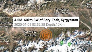 4.5 Earthquake Sary-Tash, Kyrgyzstan 5-1-20