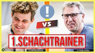 Magnus Carlsen im Duell mit seinem ersten Schachtrainer!