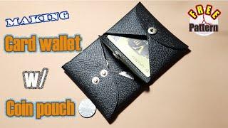 [ Leather craft ] Making  card wallet with coin pouch (2021)
