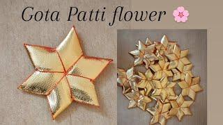 gota Patti flower || how to make gota flower || gota star ⭐