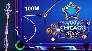 8 Ball Pool Chicago Music 100M Coins  Rank 1 in League 1.11B