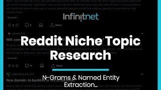 Niche Topic Research for SEO with Reddit, N-Grams, and Named Entity Recognition (NER)