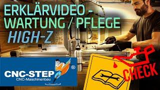 CNC-STEP | Erklärvideo: Wartung und Pflege / High-Z CNC Fräse reinigen und schmieren