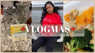 VLOGMAS | DAY 7 | Morning Skincare, Work Rant, Hibachi & More | Zenese Ashley