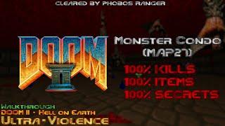 DOOM 2 - Monster Condo (MAP27) UV 100% Walkthrough