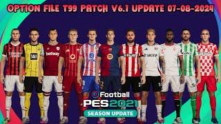 OPTION FILE T99 PATCH V6.1 UPDATE 07-08-2024 - PES 2021