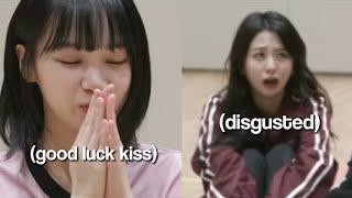 yunjin being HIGHLY against chaewon kiss 