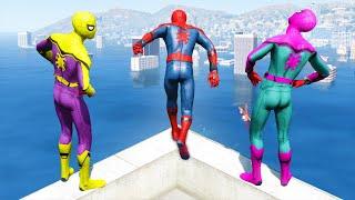 GTA 5 Rainbow Spiderman Water Fails (Ragdolls/Euphoria Physics) #36