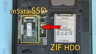 Замена ZIF HDD на SSD mSATA на ноутбуке HP Compaq 2510p