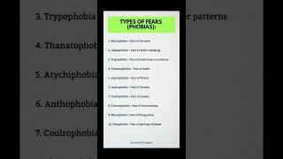 10 types of Phobias #motivation #facts #lifelessons #psychology #quoteoftheday