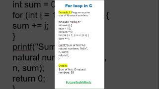 C Programming Examples One Challenge a Day -4! For Loops in C