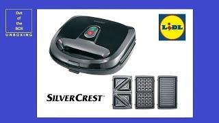 Silvercrest Sandwich Toaster SSMW 750 D1 UNBOXING (Lidl 3 in 1 750W)