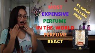 1.6 MILLION DOLLAR PRIZE OF  THE MOST EXPENSIVE PERFUME IN THE WORLD PERFUM REACTION.