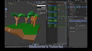 Tutorial for beginner low poli trees with landscape part 2   animating the trees