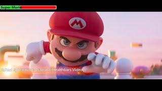 The Super Mario Bros. Movie (2023) Obstacle Course Training Scene with healthbars