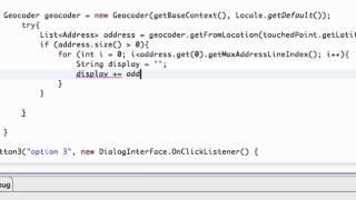 Android Application Development   137   Geocoding a Location for an Address