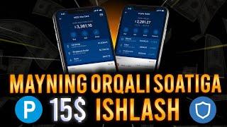 MAYNING ORQALI SOATIGA 15$ ISHLASH | INTERNETDA PUL ISHLASH 2023