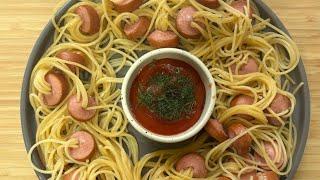 Surprising Recipe: Spaghetti Inside Sausages in Just 10 Minutes!