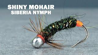 Fly tying Shiny Mohair nymph for grayling. Best nymph on Siberia hook. Sibnymph