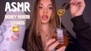 ASMR ~ Honey mouth sounds (comiendo miel) 