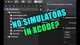 No Simulators Available in Xcode Project?  Try this!