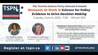 Research at Work 3: Science for Policy