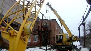 монтаж подкрановых балок, день 2-й. A sub crane beams installation, day 2nd