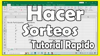 Como hacer un sorteo en Excel paso a paso - comoconfigurar