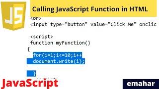 Calling JavaScript Function in HTML | JavaScript