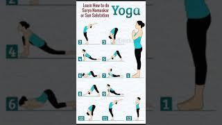 12 steps of surya namaskar #shorts