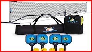 Great product -  3 in 1 Pickleball Net, 4 Carbon Fiber Paddles and 4 Balls