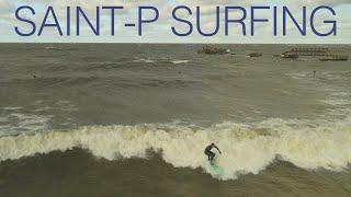 Russian surfing. Saint-Petersburg. 4K