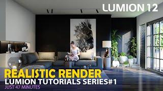 LUMION 12 TUTORIAL #1 INTERIOR RENDER#1 LIVINGROOM