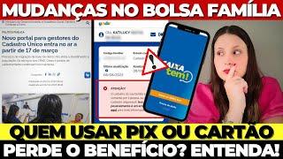 NOVO CADASTRO ÚNICO: QUEM USAR CARTÃO DE CRÉDITO ou PIX vai PERDER o BOLSA FAMÍLIA? Entenda!