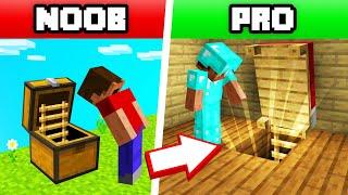 SECRET BASE CHALLENGE In MINECRAFT! (NOOB vs. PRO)