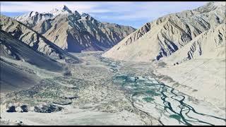 Aerial view of Mastuj مستوج Chitral Khyber-Pakhtunkhwa Pakistan *virtual tour