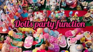 Dolls party function #stage setup #miniature dining set collections #dolls collections #miniature