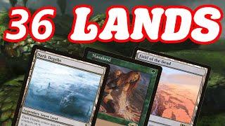 36 LANDS! Legacy monogreen 8 Mulch Field of the Dead Lands Combo MTG