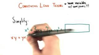 Simplifying Four Terms - College Algebra