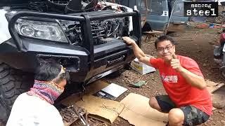 nissan navara side step, front and rear bumper repair #pitbullbars4x4 #manongsteel #nissannavara