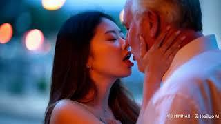 Young Asian Woman Kisses her Older Lover | Age Gap Kissing Video